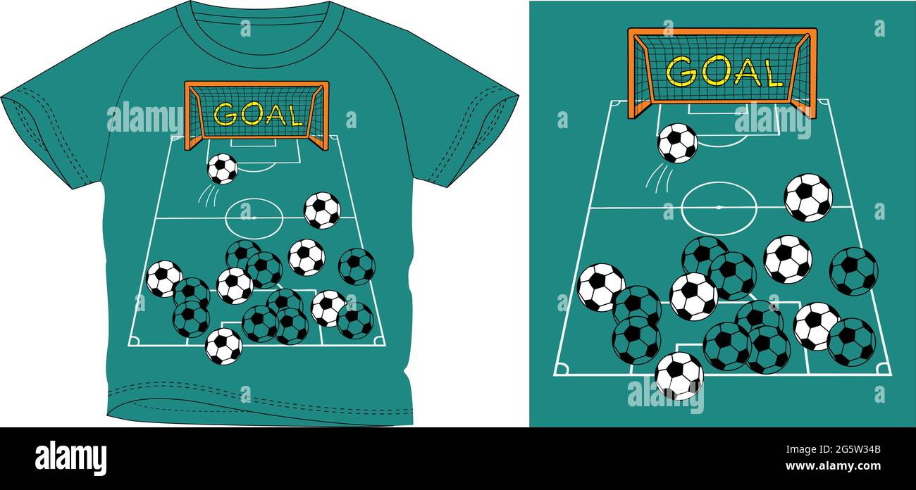 goal football field graphic design vector illustration Stock Vector