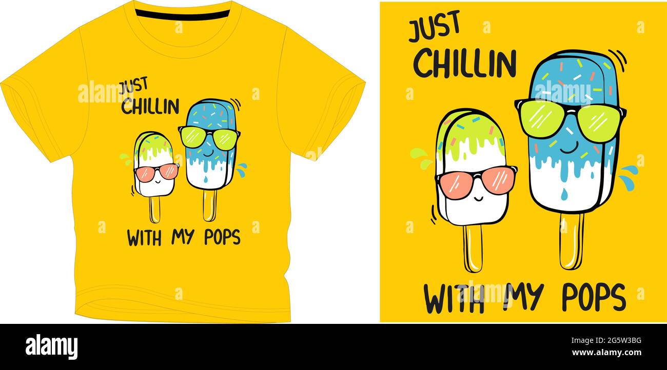 Just chillin graphic design vector illustration Stock Vector Image