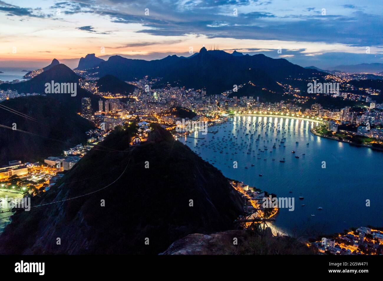 Aerial view of Rio de Janeiro, Brazil. Taken from Sugarloaf mountain ...