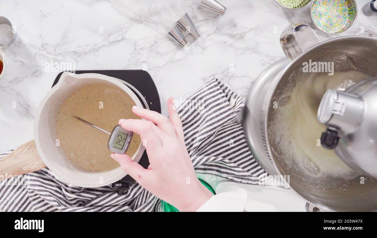 Flat lay step step caramelizing hi-res stock photography and images - Alamy