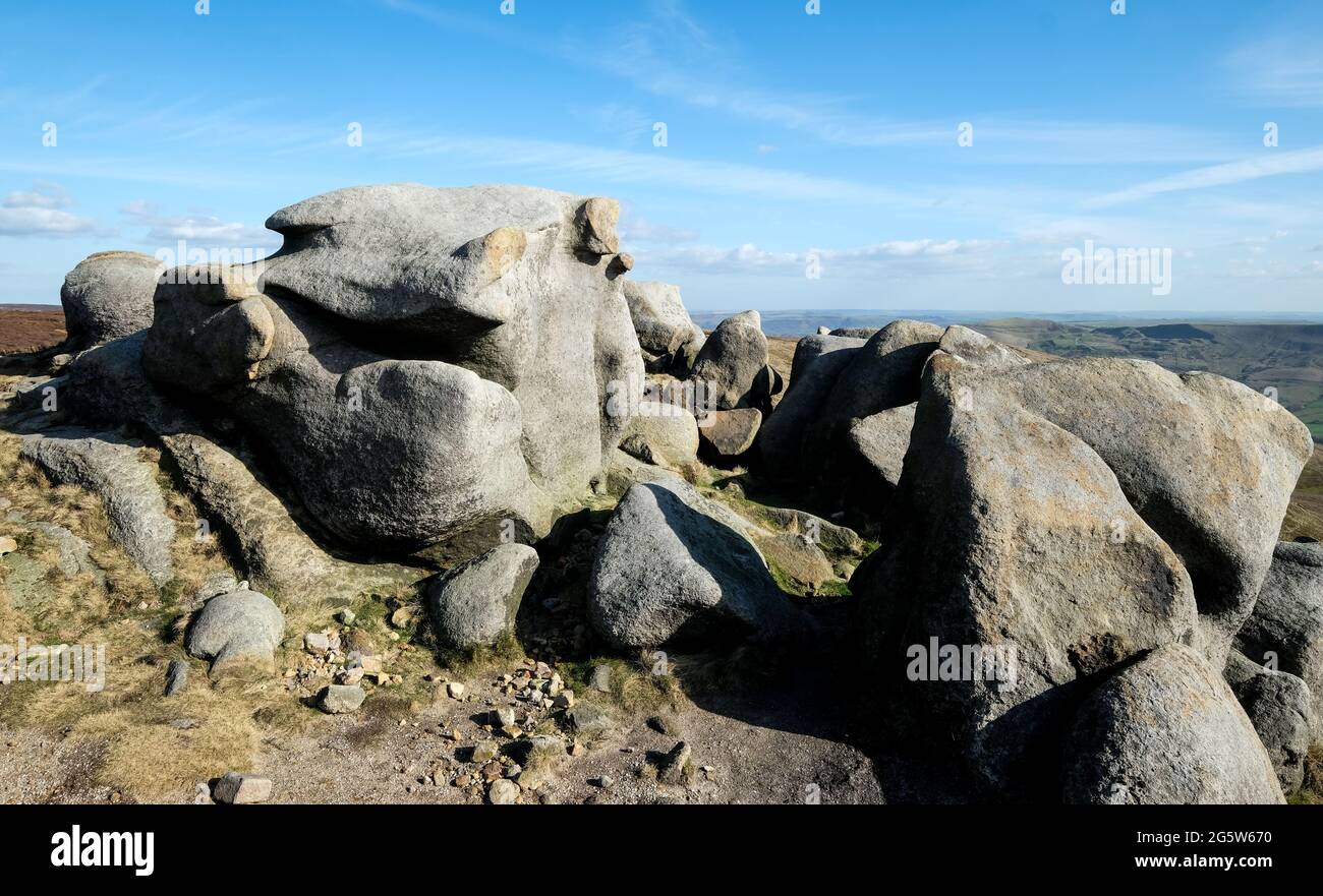 The Woolpacks, a distinctive group of naturally formed rocks, often ...