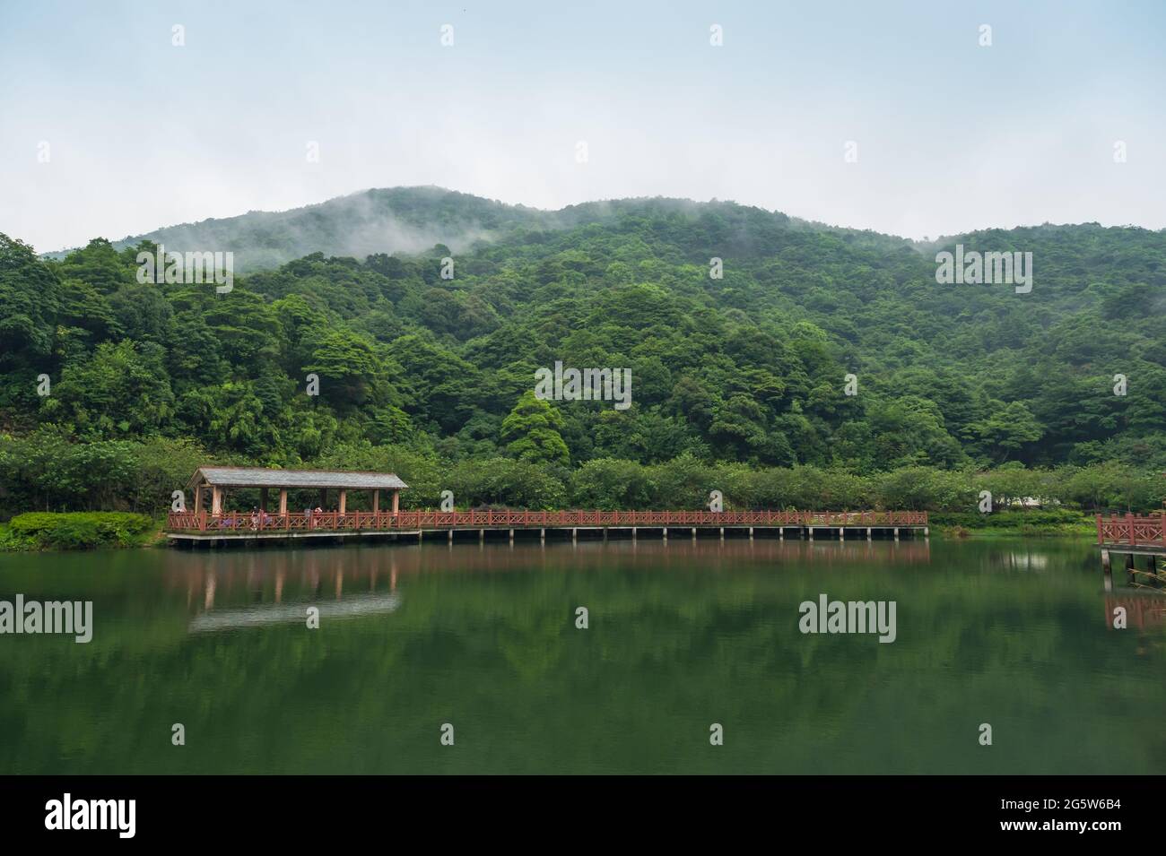 Beautiful scenery of lake and mountains Stock Photo - Alamy