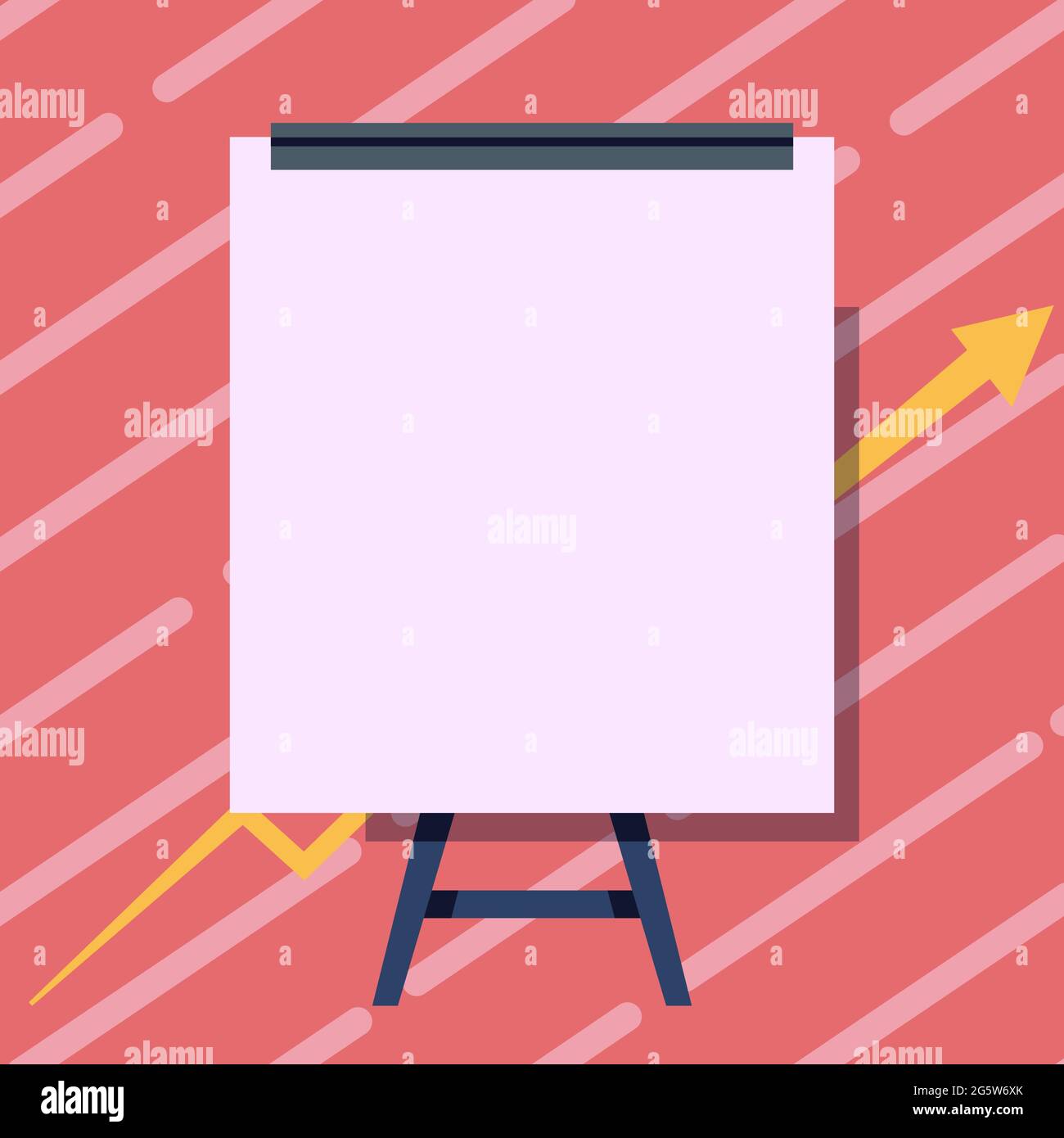 Whiteboard Drawing With Arrow Going Up Presenting Growing Graph. Empty  Board Design With Tripod And Business Chart Showing Improved Growth And  Good Stock Vector Image & Art - Alamy