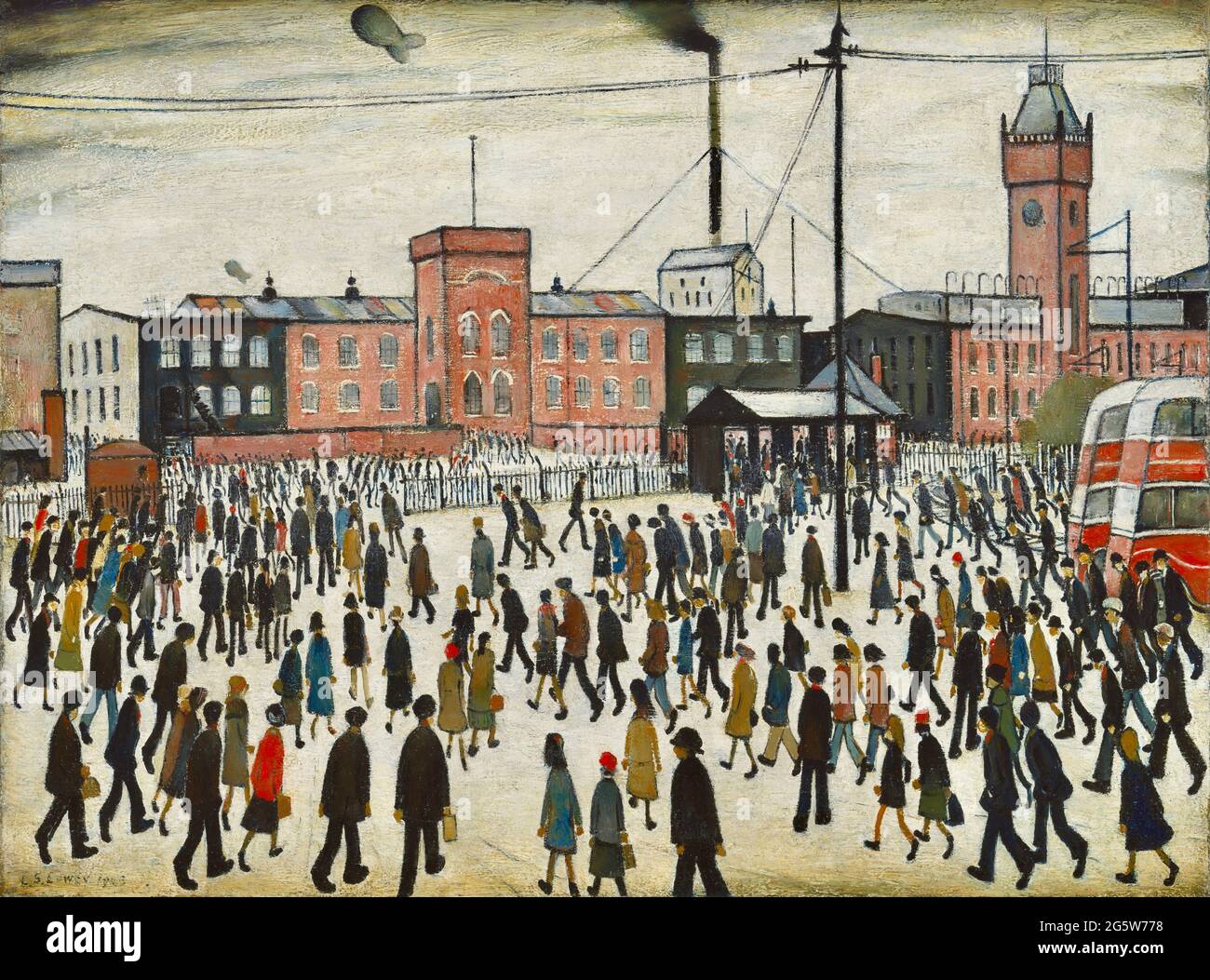 L.S, Lowry - Going to Work - 1943 Stock Photo