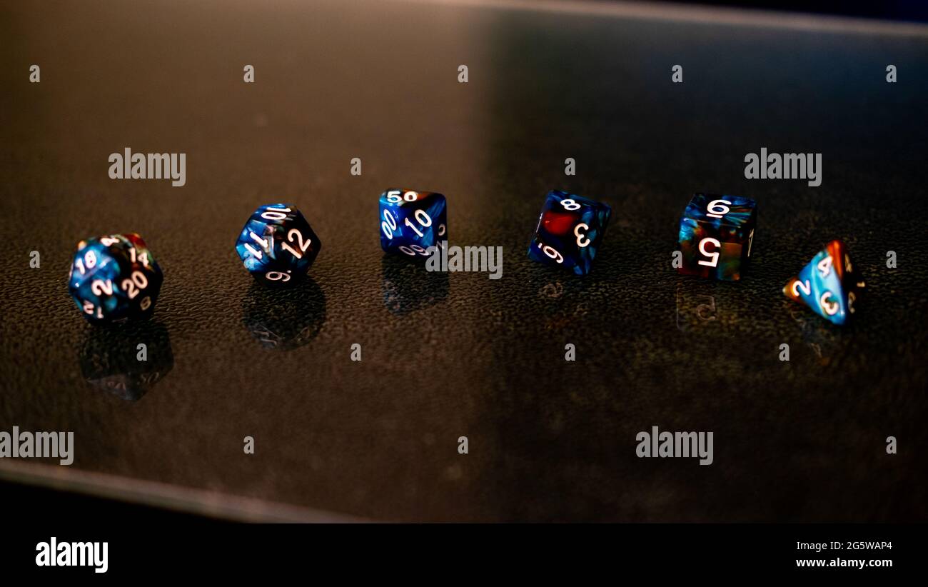 Dungeons, Dragons and Dice Stock Photo