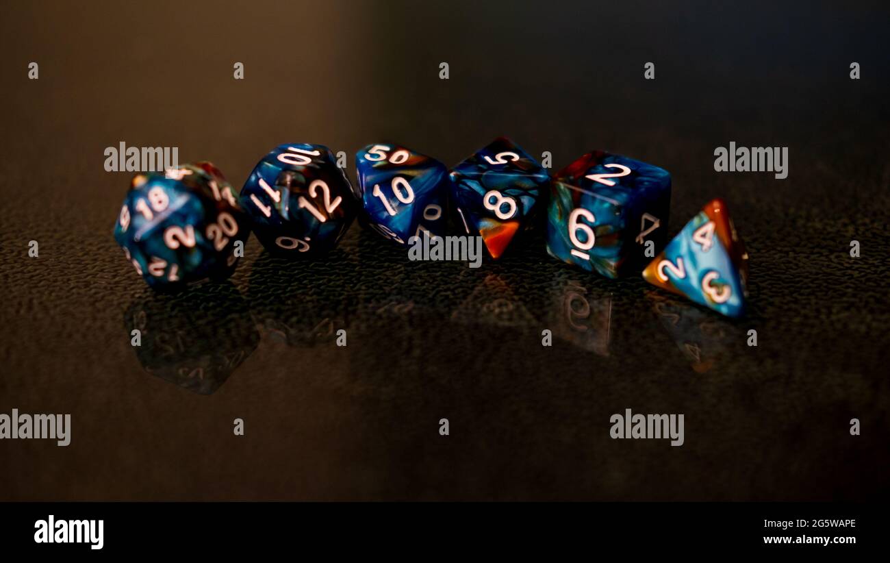 Dungeons, Dragons and Dice Stock Photo