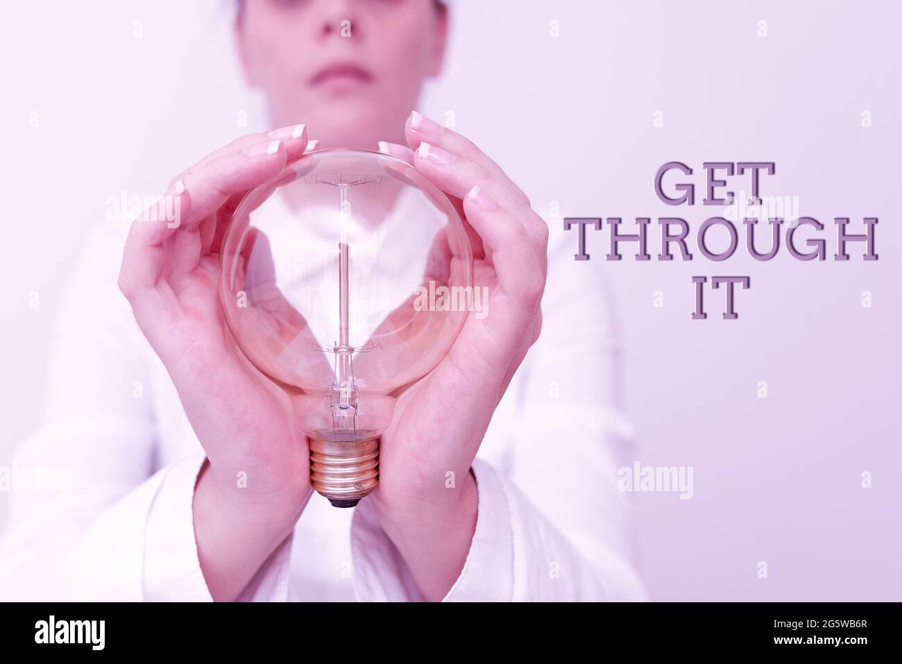 Getting Through Something Conceptual caption Get Through It. Business idea enourage someone to ...