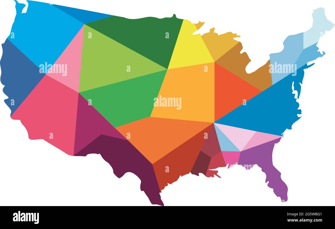 usa map lowpoly geography icon Stock Vector Image & Art - Alamy