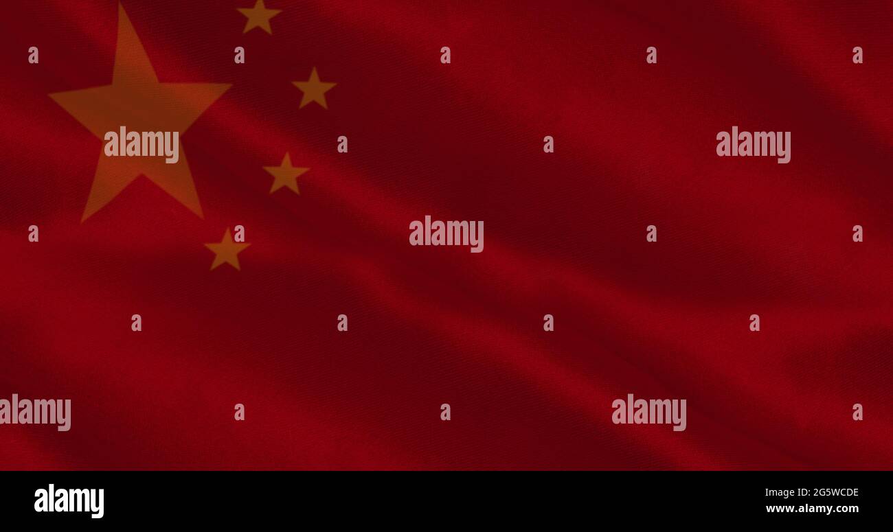 China flag waving hi-res stock photography and images - Alamy