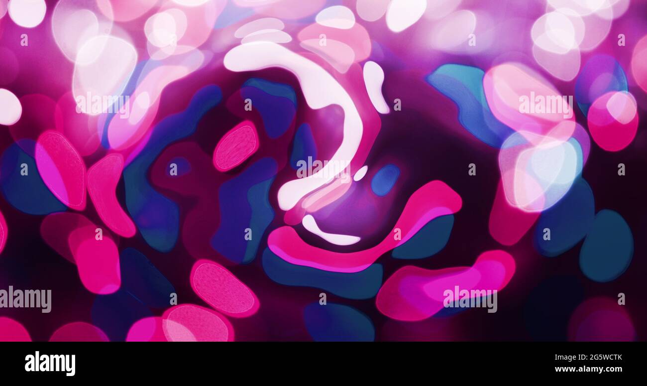 Digital image of colorful flowing liquid texture effect background Stock Photo
