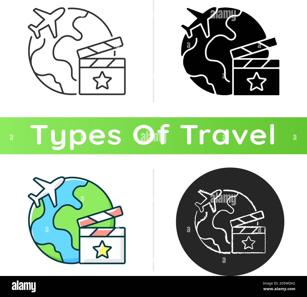 Setjetting tourism icon Stock Vector