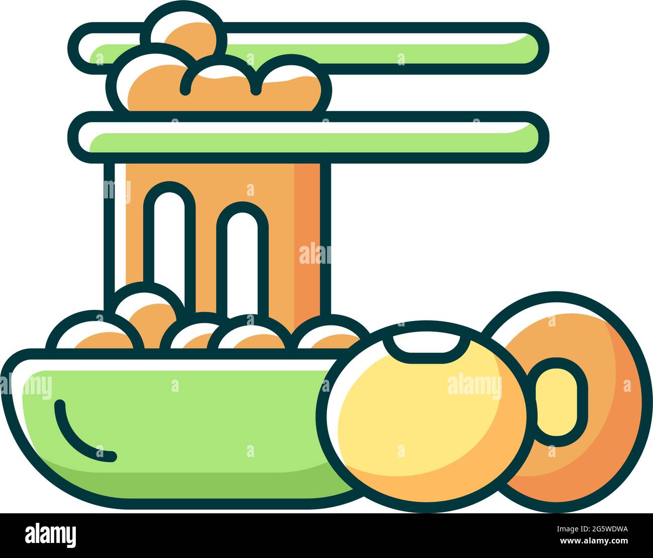 Natto RGB color icon Stock Vector