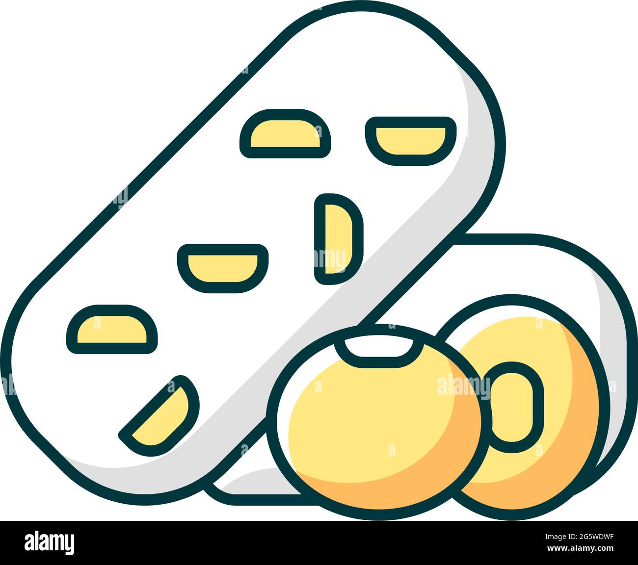Tempeh RGB color icon Stock Vector