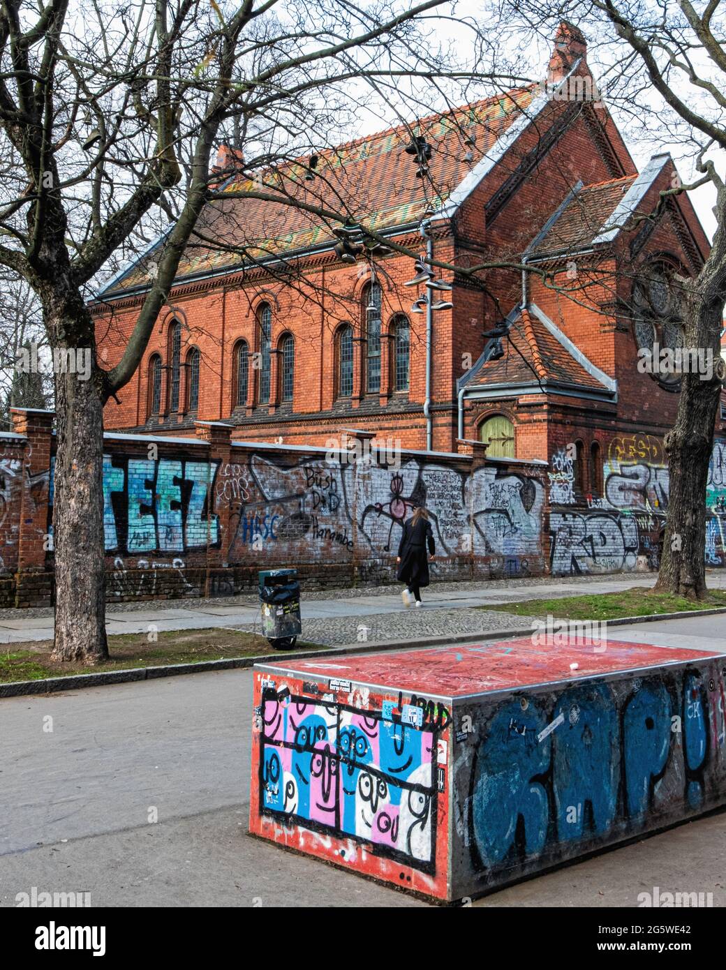 Old brick chapel of Friedhof Sophien 11 cemetery in Mitte, Berlin Stock ...