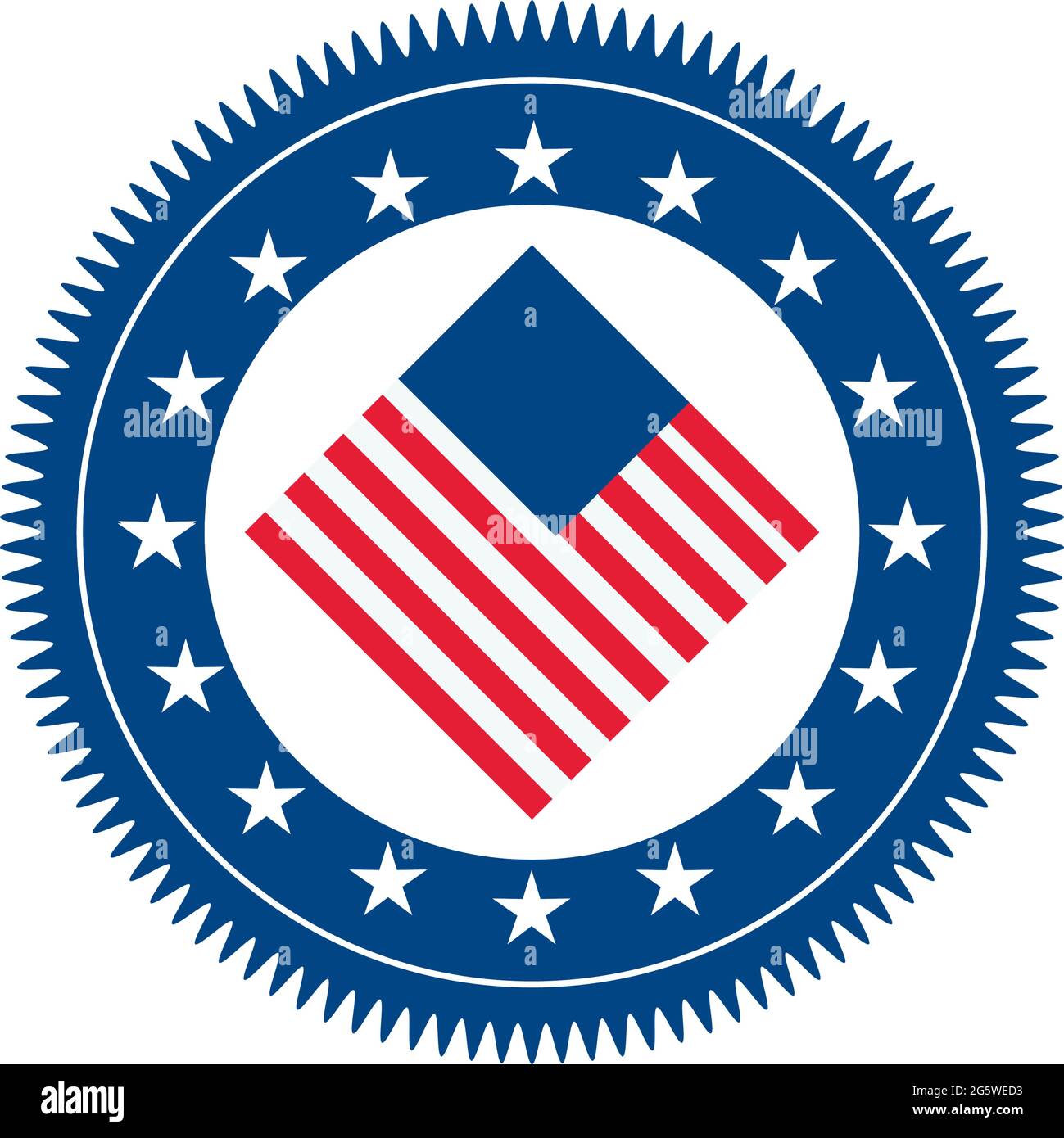 usa flag seal emblem icon Stock Vector Image & Art - Alamy