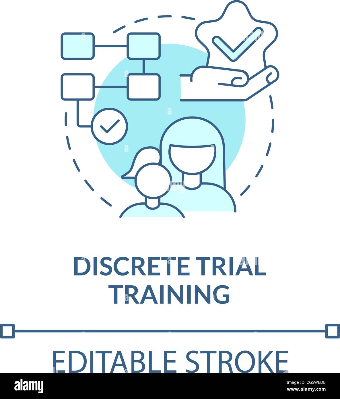 Discrete trial training concept icon. Autistic behavior correction abstract  idea thin line illustration. Breaking skill down to isolated targets. Vect  Stock Vector Image & Art - Alamy