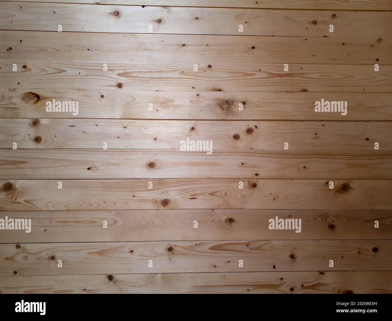 Horizontal wooden plank wall texture Stock Photo