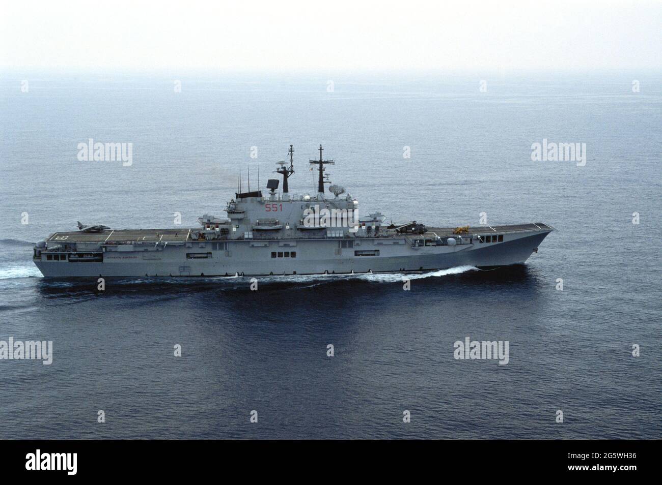 Italian Navy, Garibaldi aircraft carrier in navigation - Marina Militare italiana, portaerei Garibaldi in navigazione Stock Photo