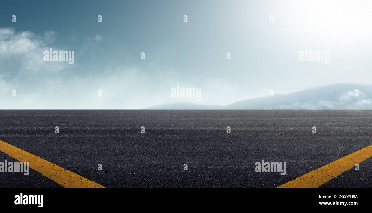 asphalt road and sky background Stock Photo - Alamy