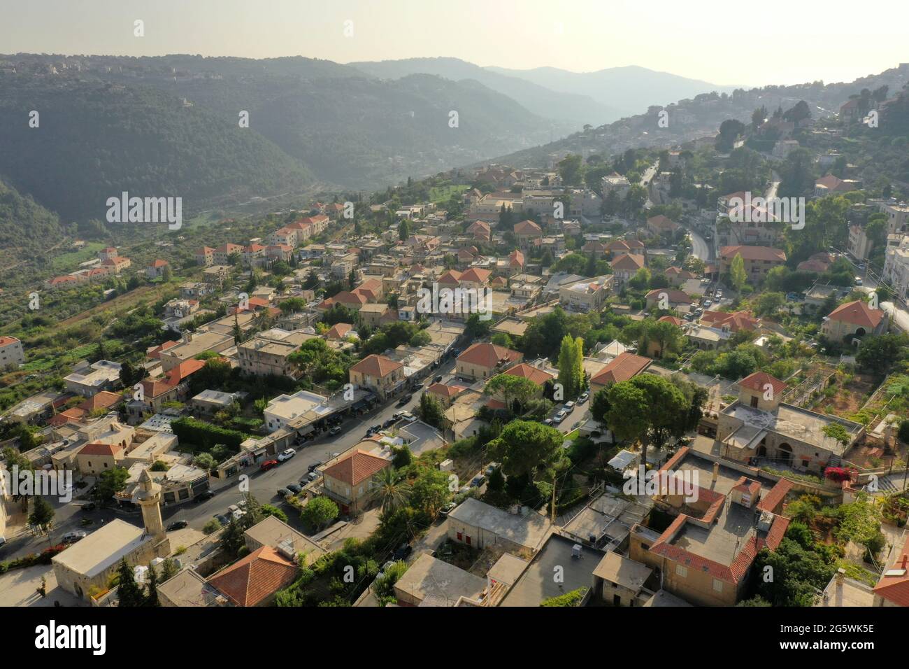 Deir el Qamar Village in Chouf Mount Lebanon Stock Photo