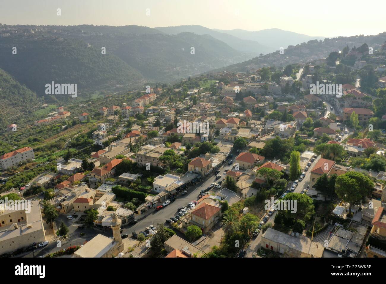 Deir el Qamar Village in Chouf Mount Lebanon Stock Photo