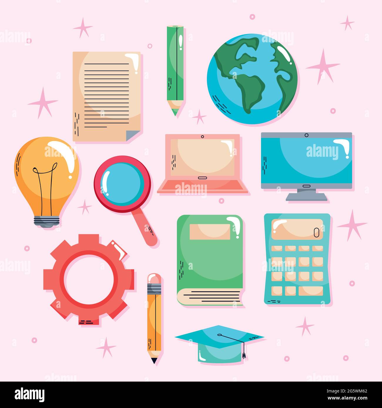 school and learning icon collection Stock Vector Image & Art - Alamy