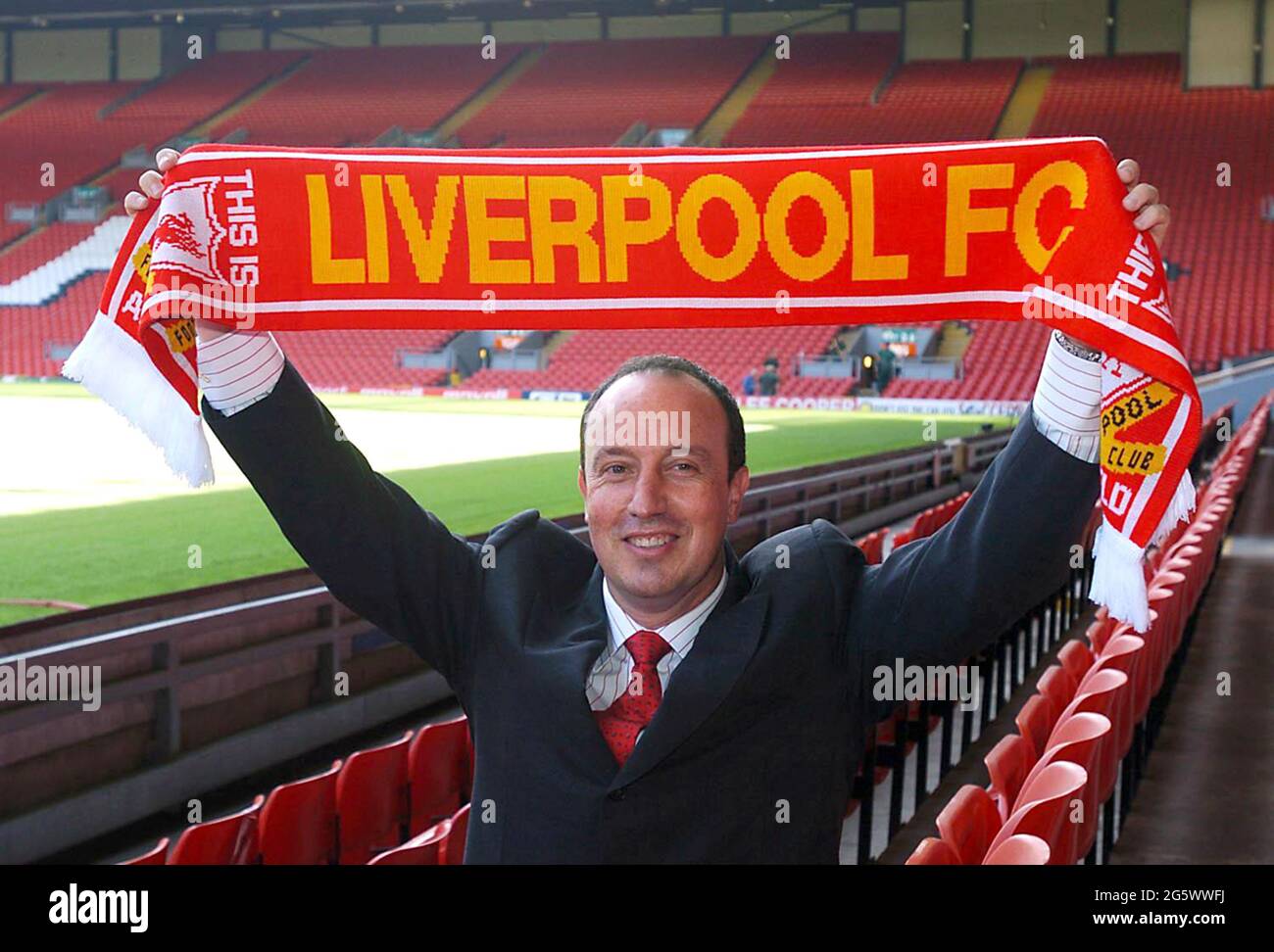 File photo dated 16-06-2004 of Liverpool's Rafael Benitez. Issue date: Wednesday June 30, 2021. Stock Photo