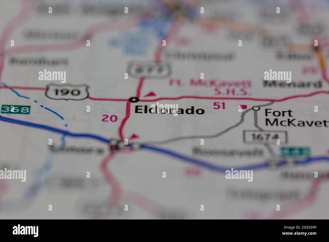 Map of eldorado texas hires stock photography and images Alamy