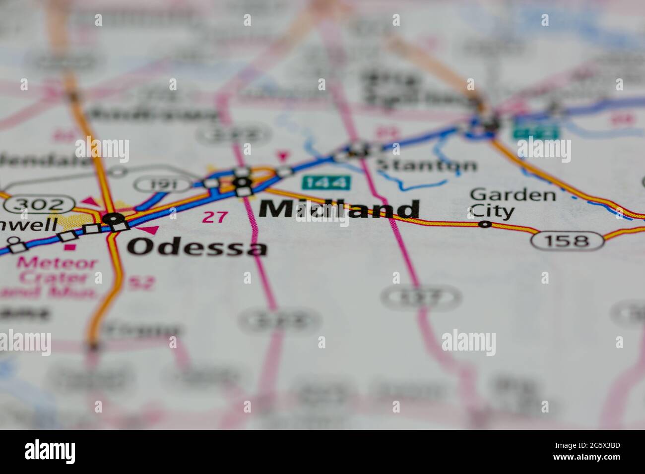 Midland map hi-res stock photography and images - Alamy