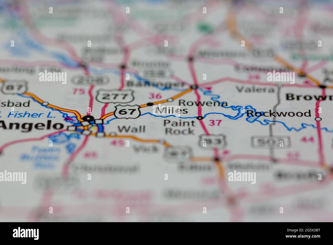 Map of miles texas hires stock photography and images Alamy