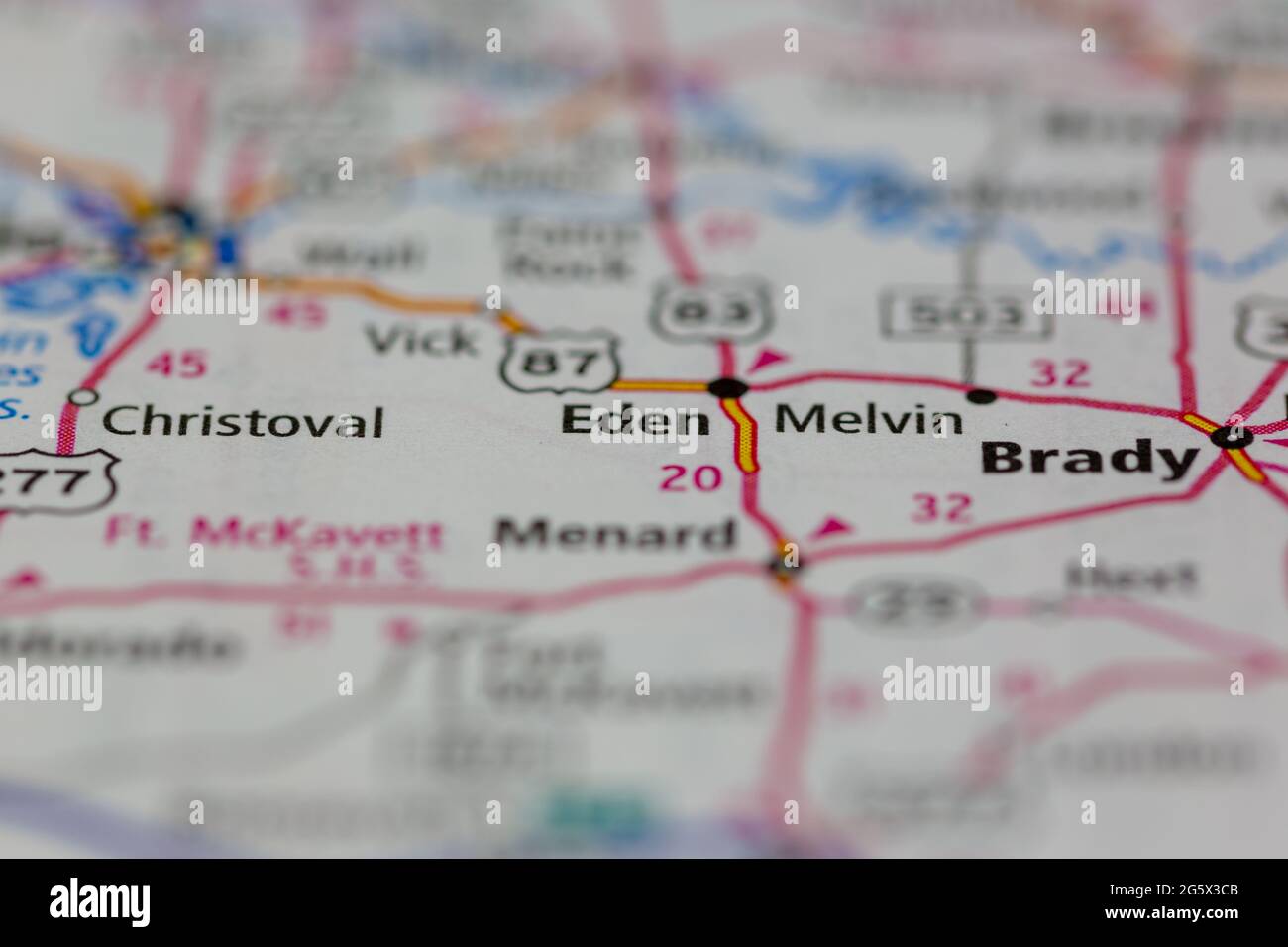 Eden texas map hires stock photography and images Alamy