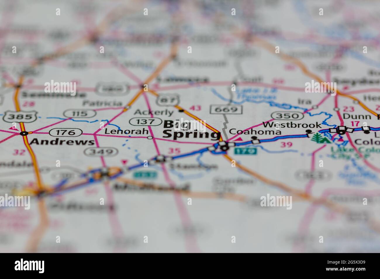 Big springs on a map hi-res stock photography and images - Alamy
