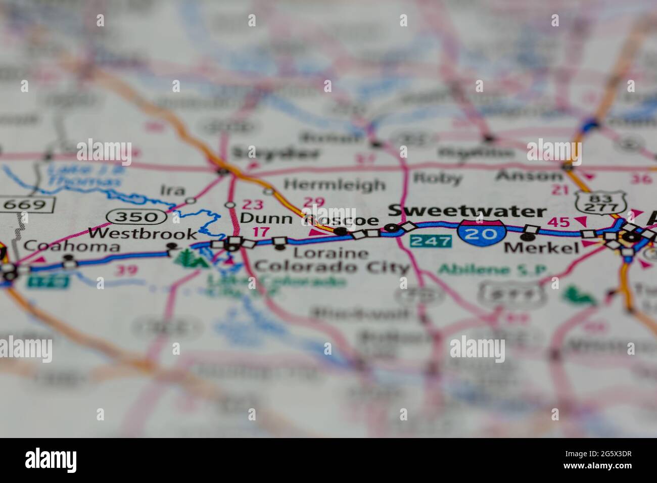 Map of roscoe texas hires stock photography and images Alamy