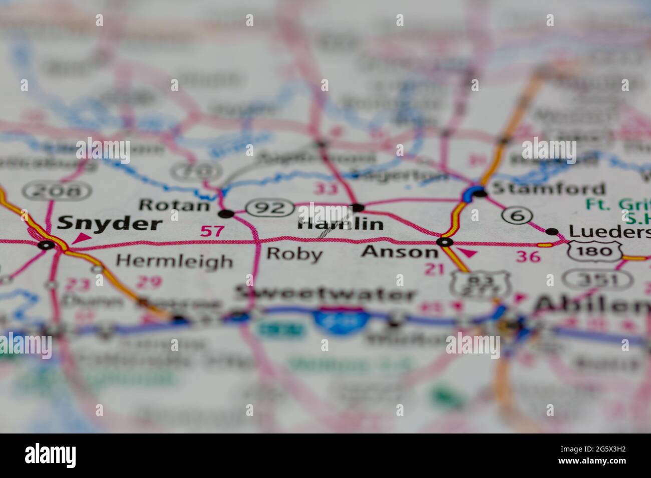 Hamlin texas map hires stock photography and images Alamy