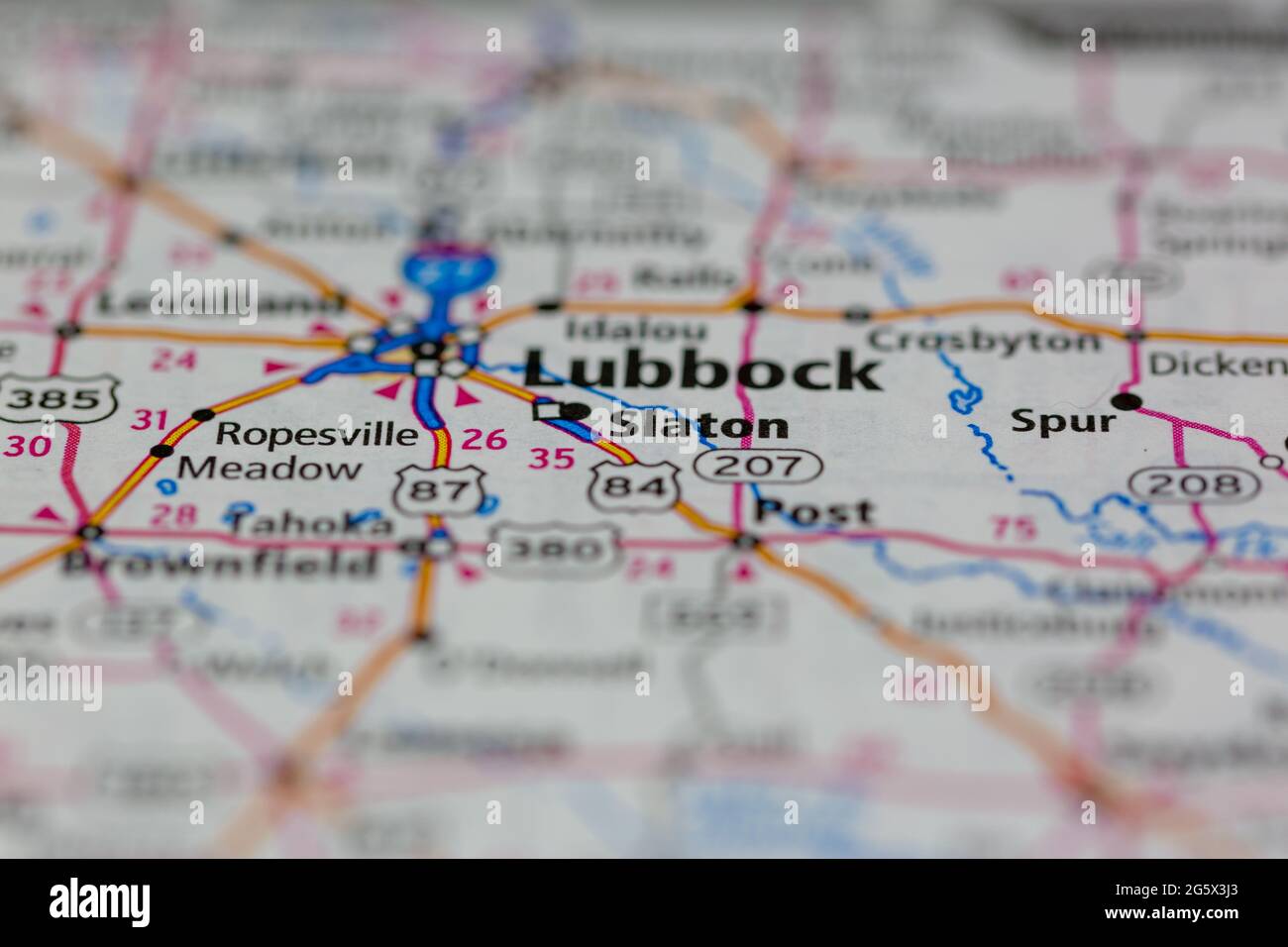 Slaton texas on a map hires stock photography and images Alamy