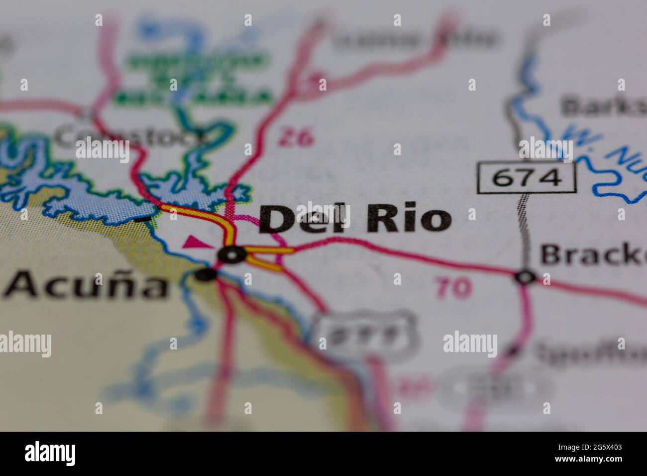 Del Rio On Texas Map Del Rio Texas Usa Shown On A Geography Map Or Road Map Stock Photo - Alamy