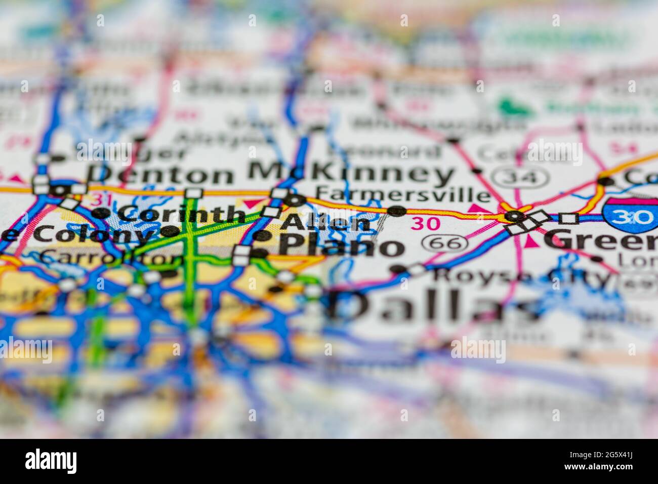 High-resolution map of Allen, Texas