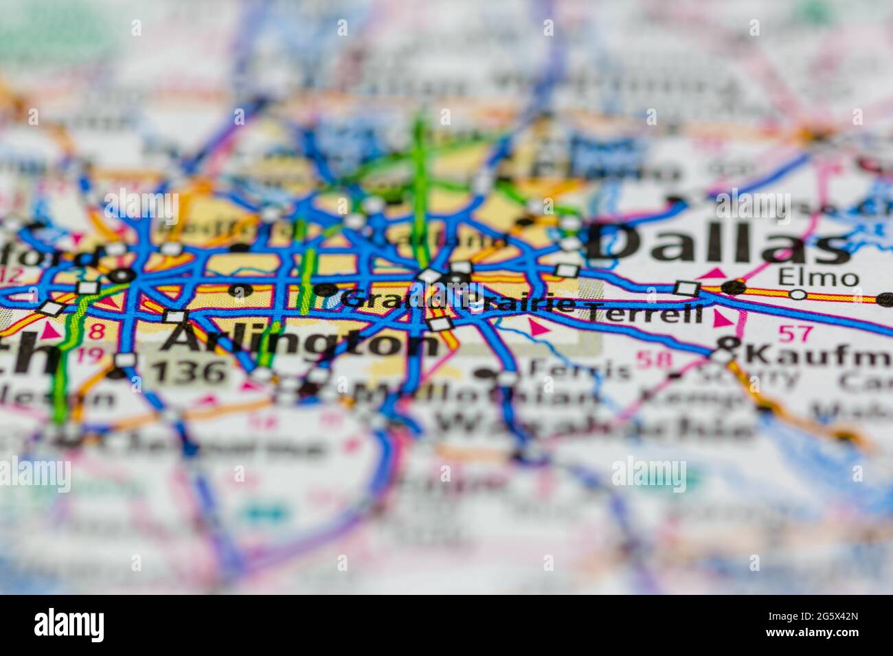 Map of grand prairie texas hi-res stock photography and images - Alamy