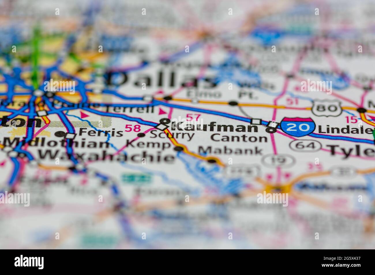 Map of kaufman hires stock photography and images Alamy