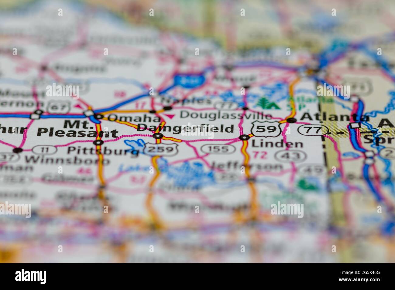 Daingerfield texas map hires stock photography and images Alamy