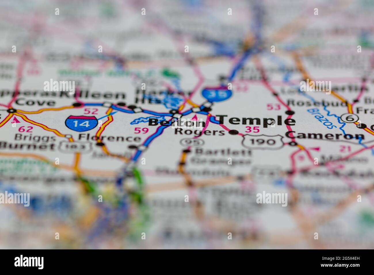 Belton on a map hires stock photography and images Alamy
