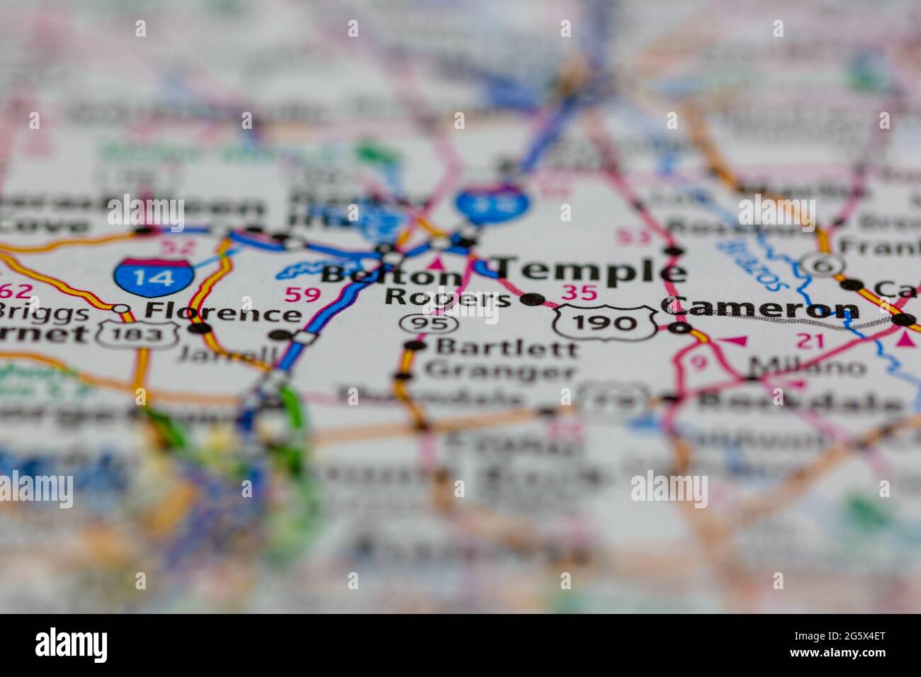 Rogers texas map hires stock photography and images Alamy