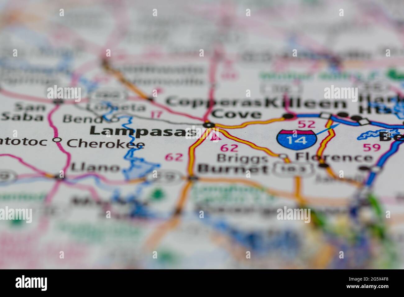 Map of lampasas texas hires stock photography and images Alamy