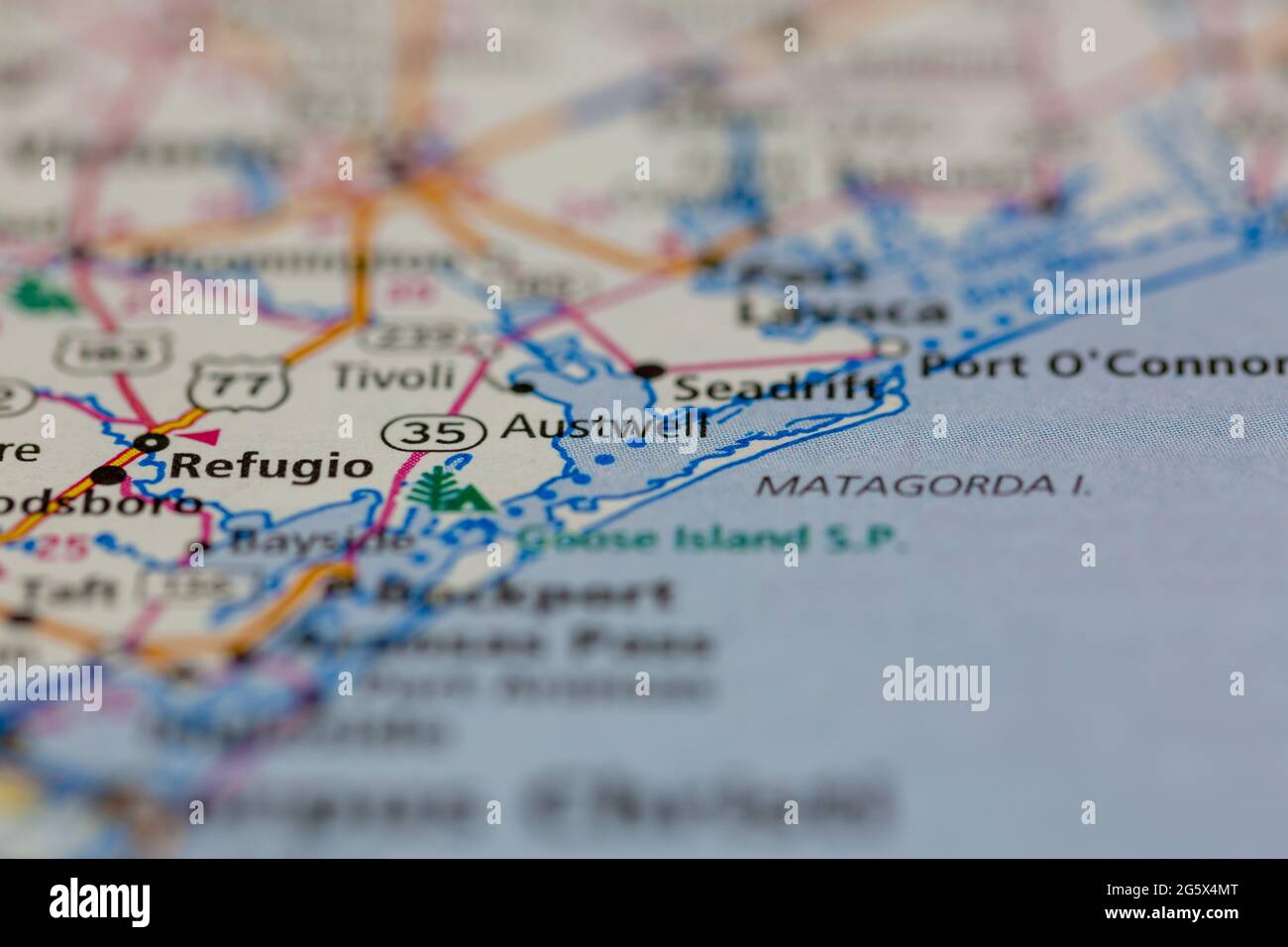 Map of austwell texas hires stock photography and images Alamy