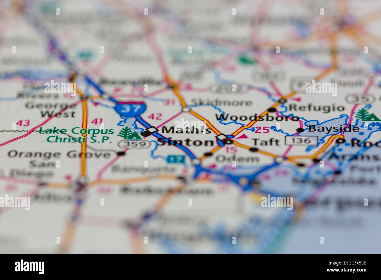 Mathis texas map hires stock photography and images Alamy