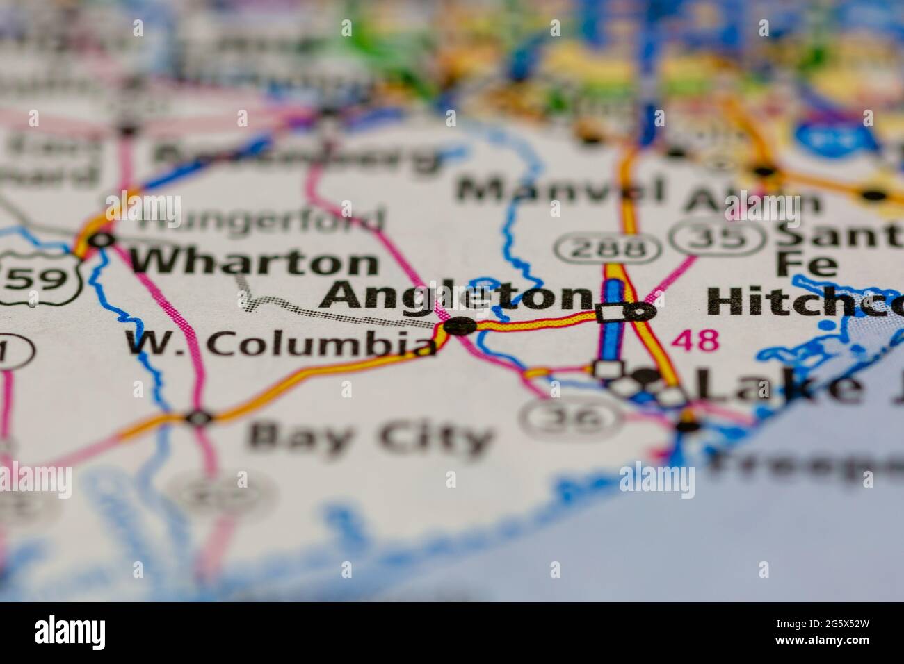 Map of Angleton, Texas
