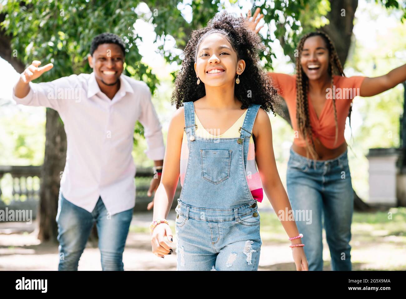 Family enjoying a day together at the park Stock Photo - Alamy