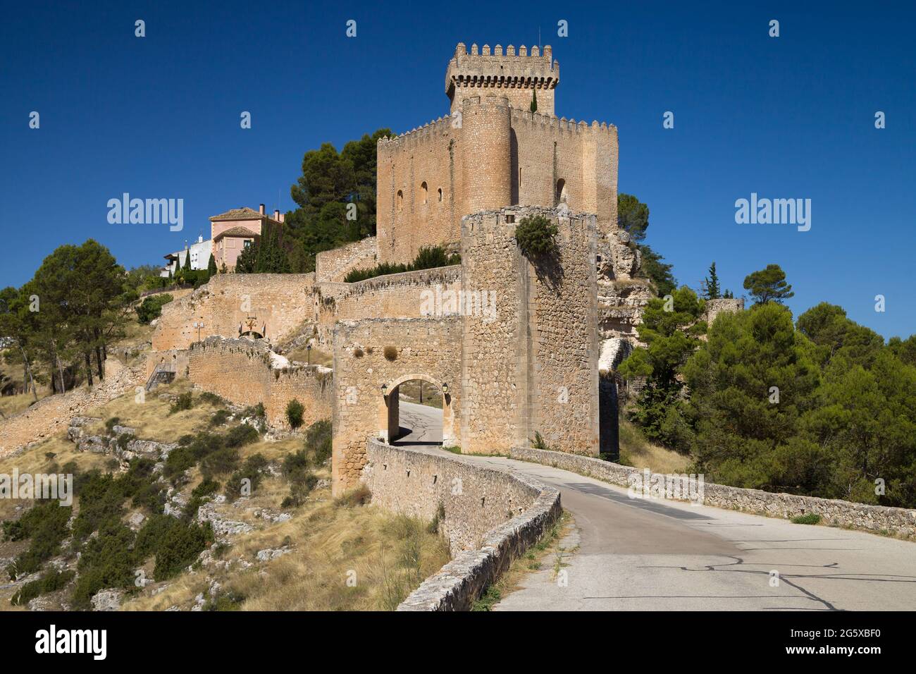 Castle of Alarcon, Cuenca, Spain. Stock Photo