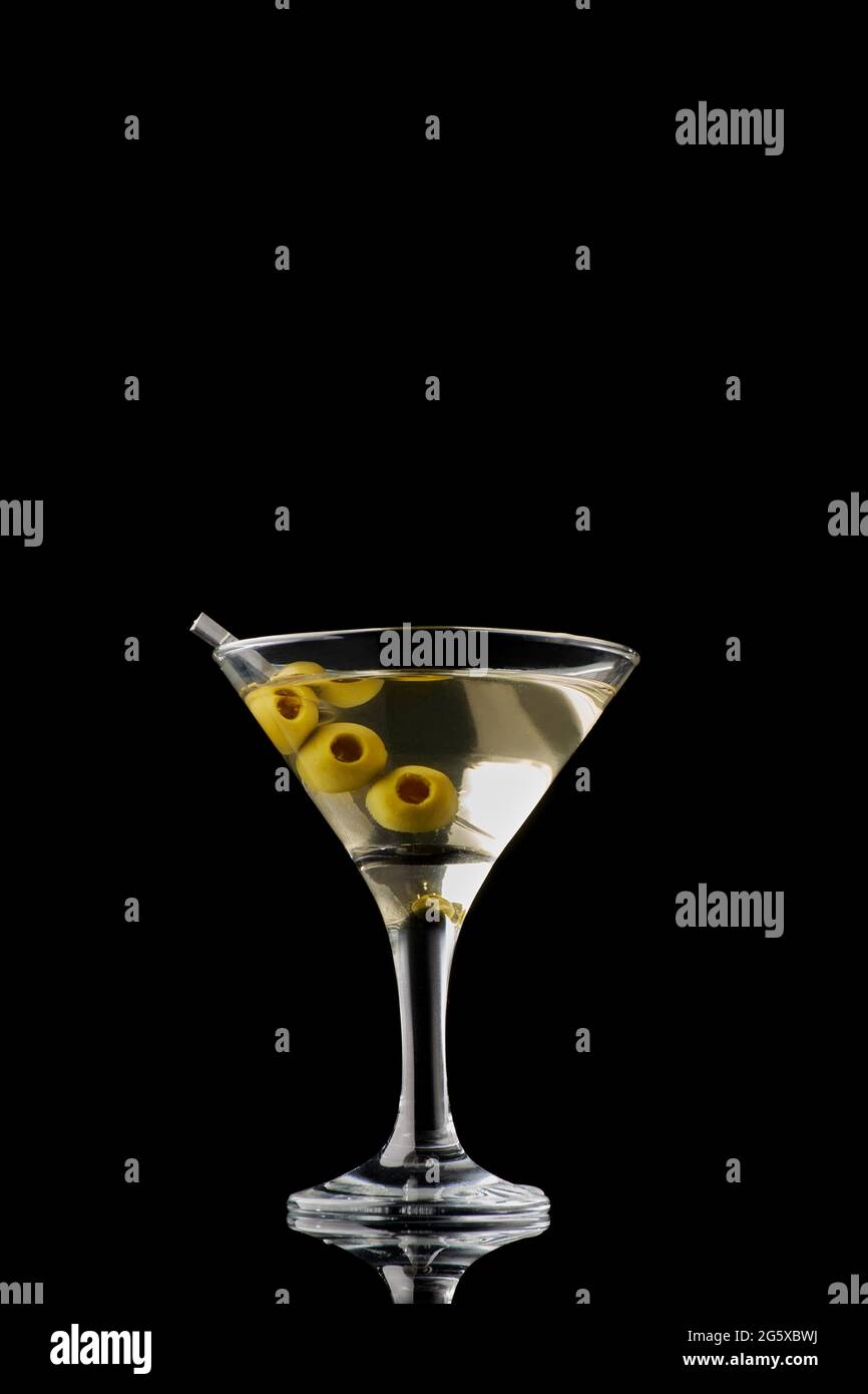 Martini vermouth drink isolated on black background Stock Photo Alamy