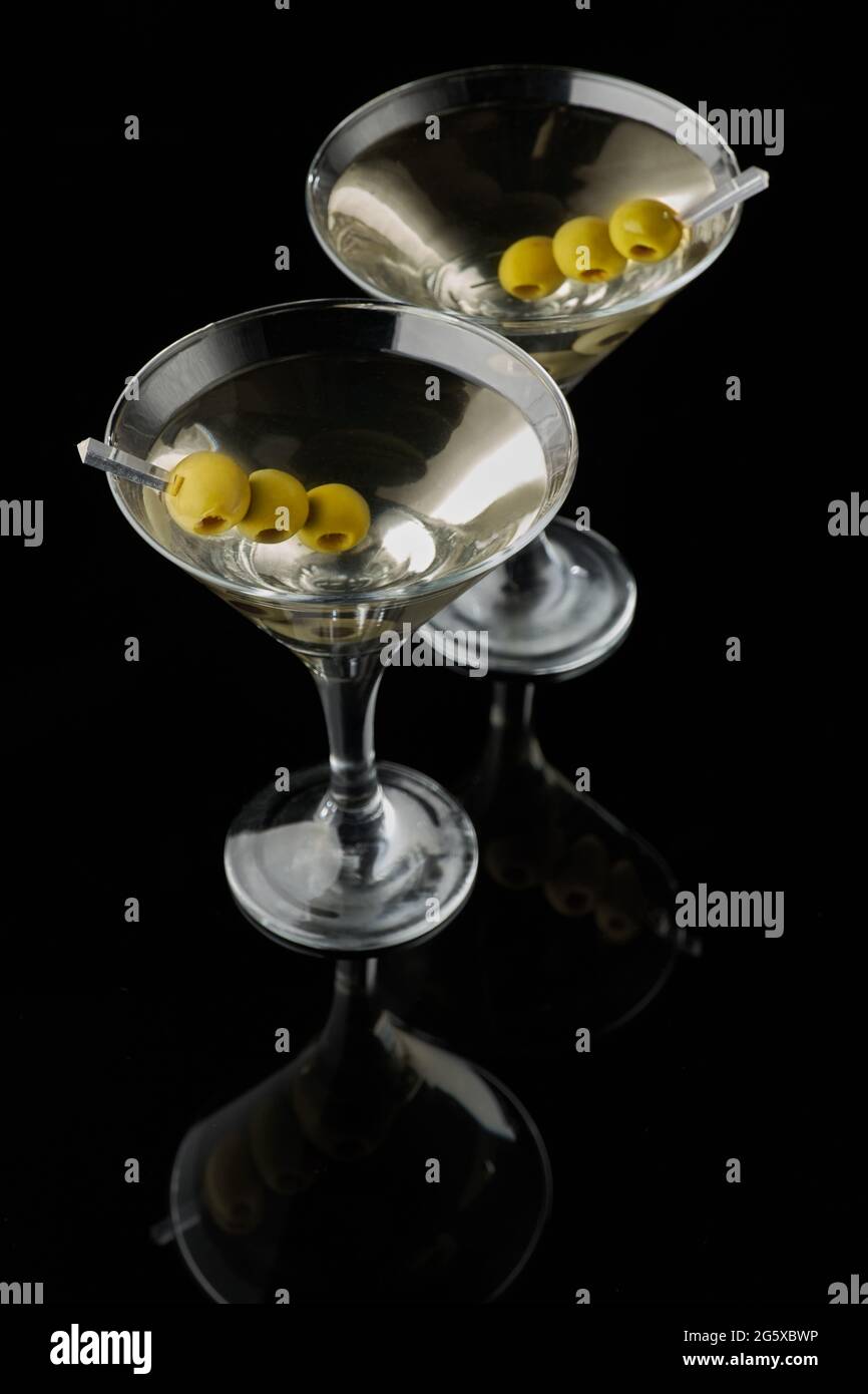 Martini vermouth drink isolated on black background Stock Photo Alamy
